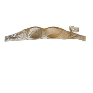 Angool Beige Strapless Bra Women's M Padded Non-Slip Wirefree Bandeau Bralette